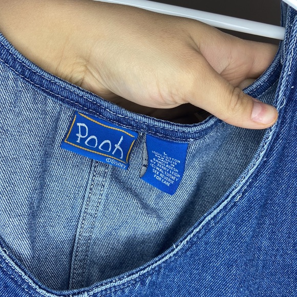 Pooh Overall Denim Dress Size L - Picture 2 of 5